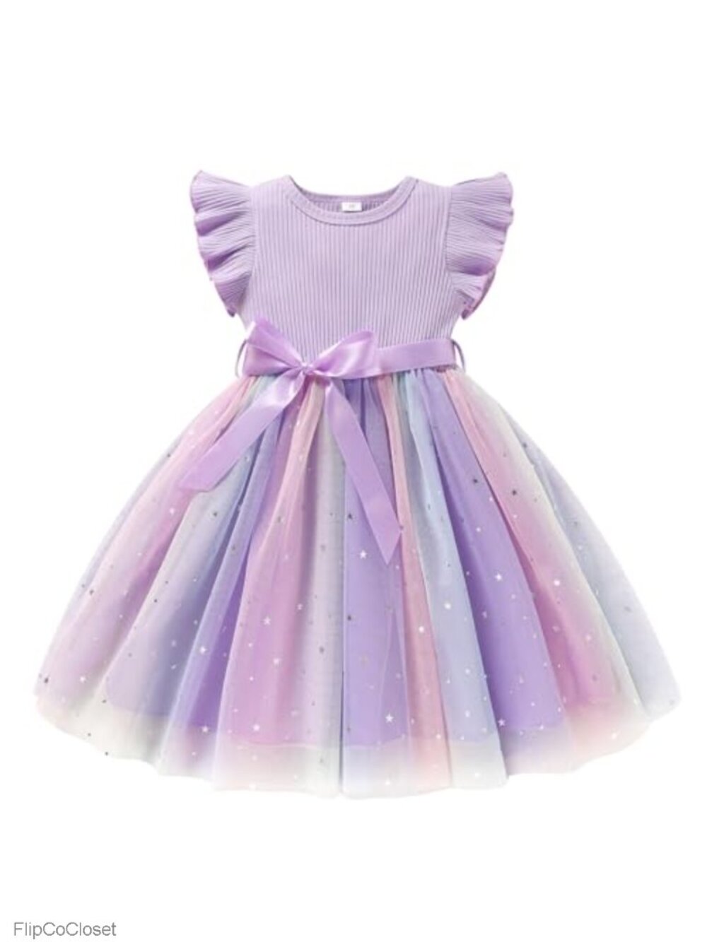 Toddler Girl Tulle Dress Sleeveless Ruffle A-Line Casual Princess